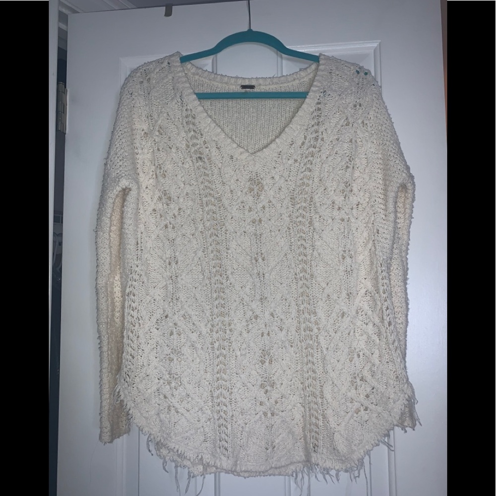 Free People White Sweater